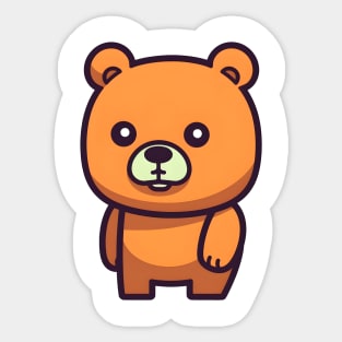 cute orange teddy bear Sticker